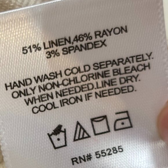 Express Linen Ankle High Rise pants. SZ: Large/ Stone color - Picture 9 of 11